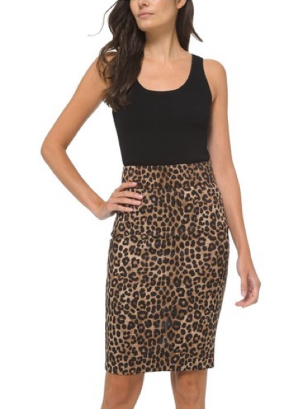 Michael Michael Kors Leopard Cheetah Print Pencil Skirt Plus Size 22